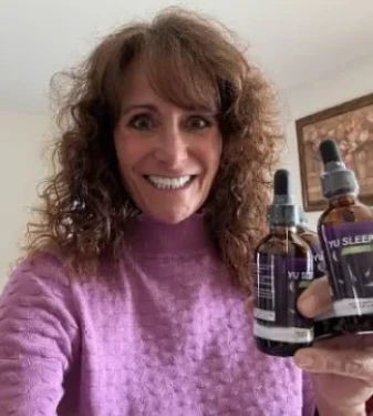 Happy woman sharing her product experience