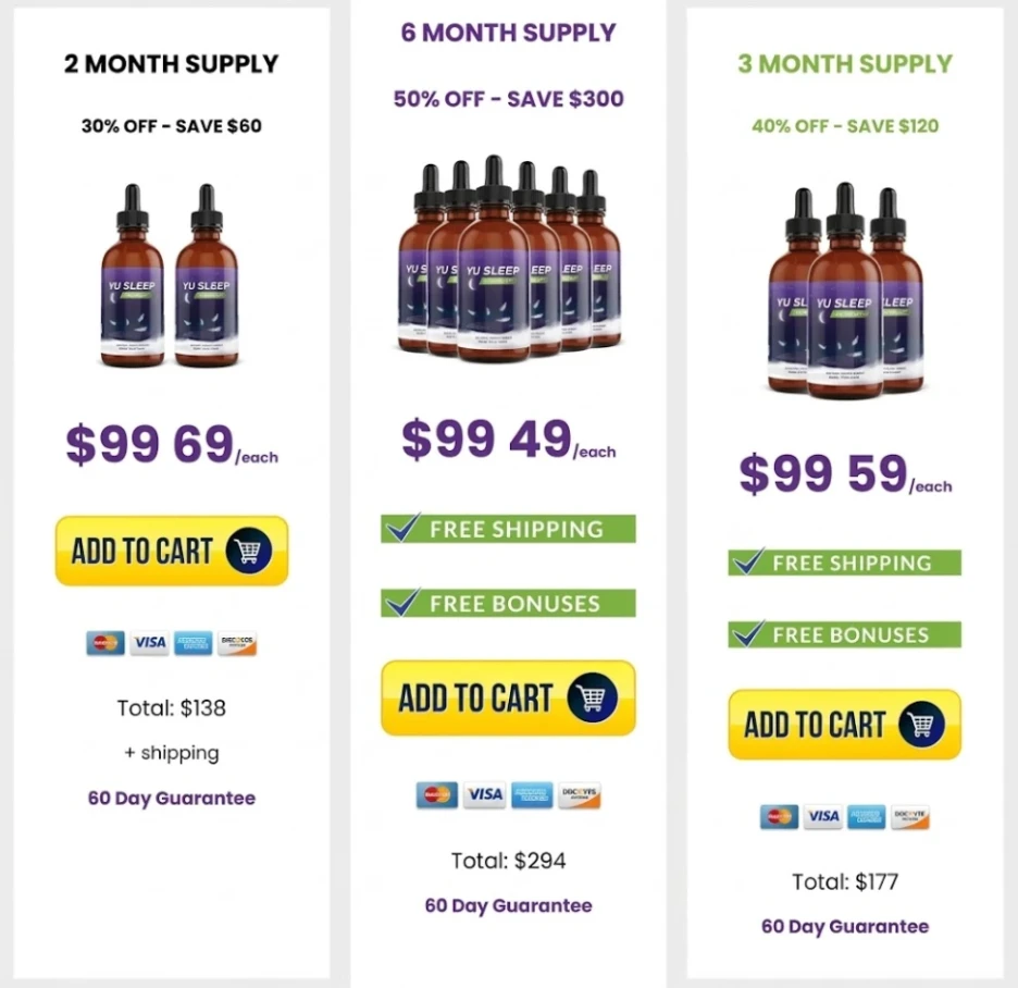 Two, three, and six-month supply packages with displayed prices